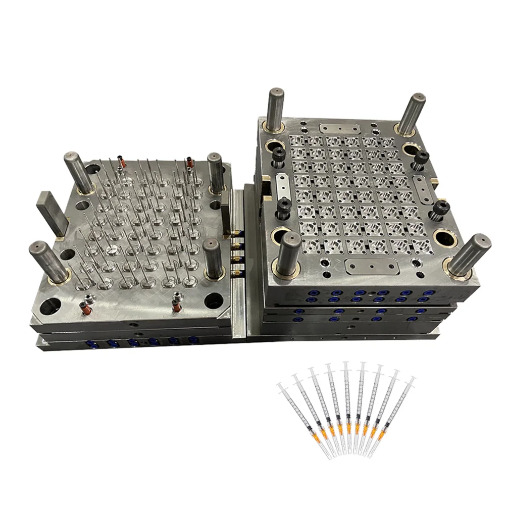 Disposable 1ml Barrel Moulding Machine Plastic Injection Syringe Mould For Dialysis
