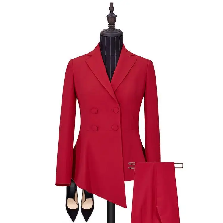 Женский модный костюм, женский облегающий костюм, хорошая распродажа, Женский деловой костюм из 2 предметов, большой блейзер для женщин, для вечеринок (1600164414694)