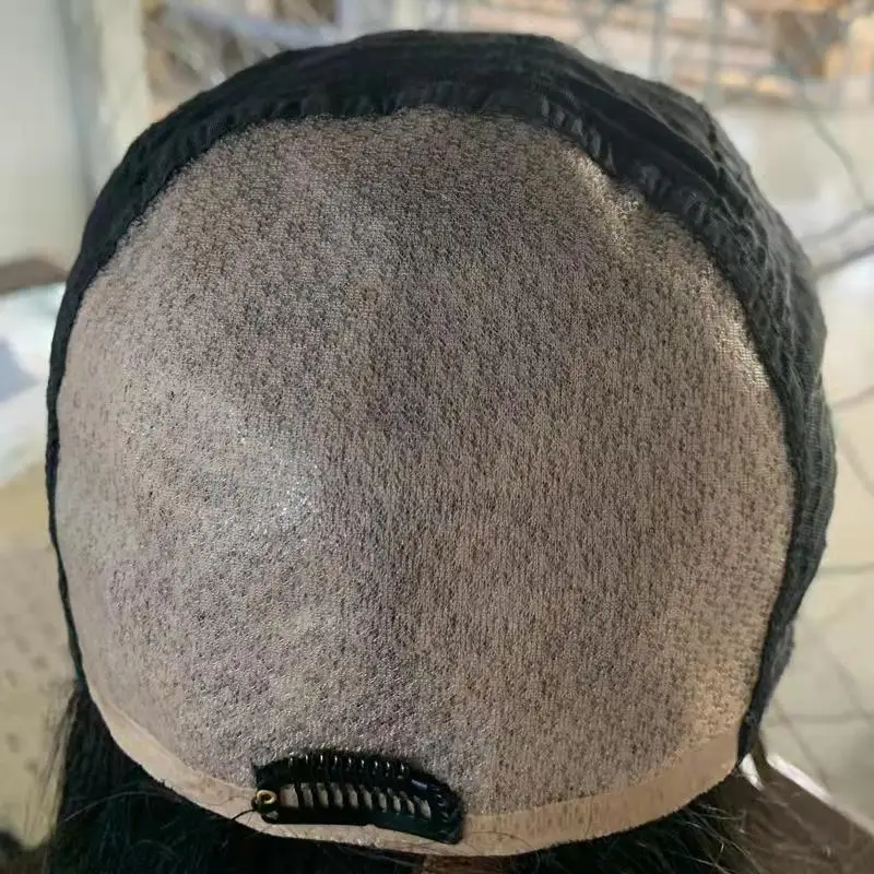 Center Silk Base Machine Made Wig Back Long Length Human Hair Bob Wig INDIAN Hair Top Quality Very Long Wig Medium 130% Average