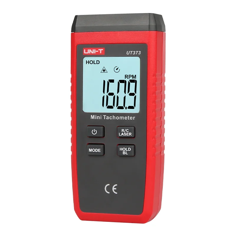 UNI-T UT373 Digital Laser Handheld Tachometer Single Trigger Auto RPM Speed Tester Measurement Meter Non-contact LCD Backlight