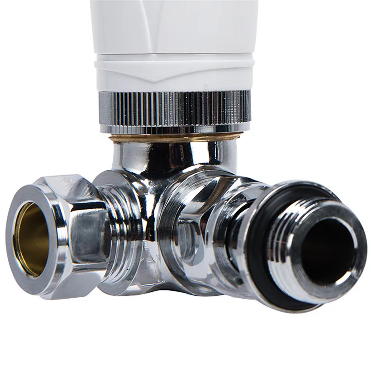 Avonflow Seat Type Radiator Valve With Lock-shield Plastic TRV Head Anthracite Brass Valve Body