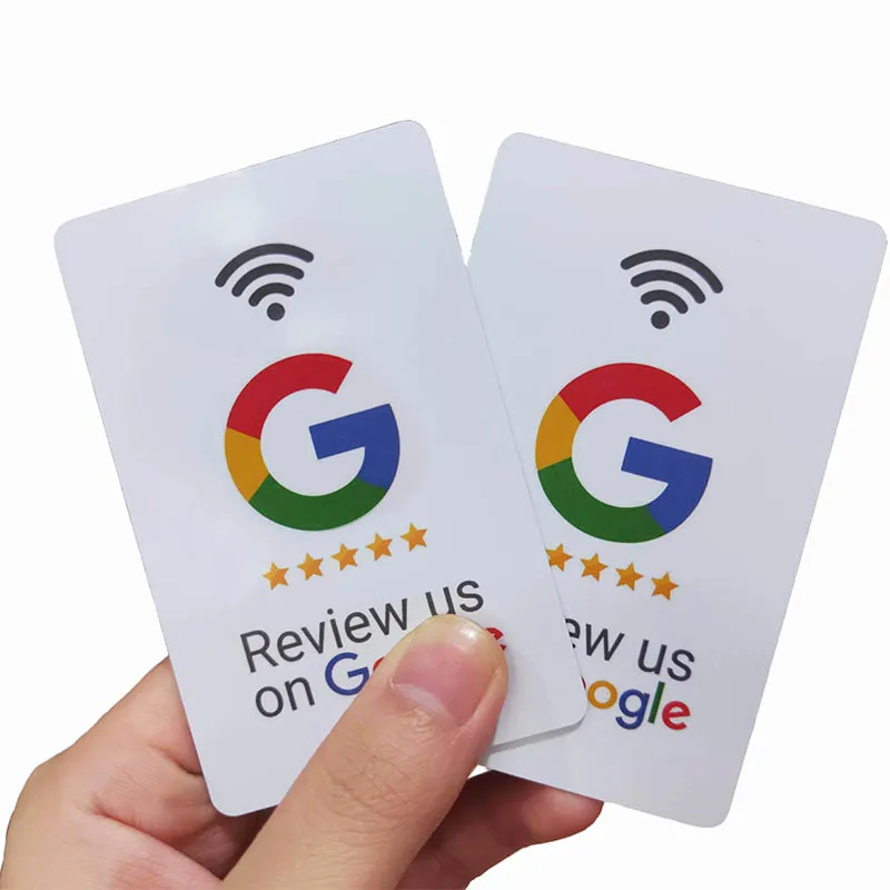 Пользовательский программируемый QR-код Бизнес RFID карта NFC Google Review Card