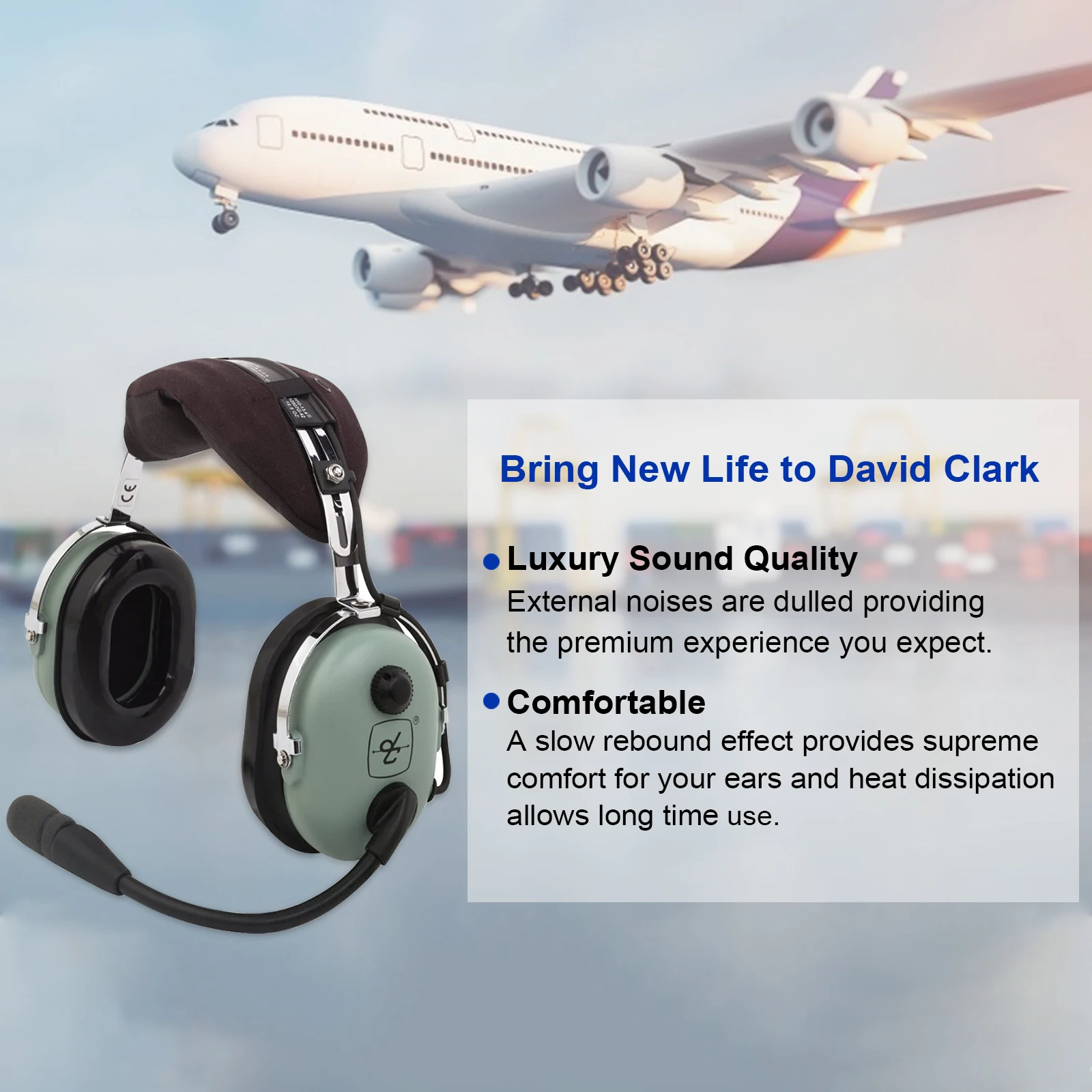 Супер мягкие удобные уха геля уплотнитель Совместимость с Дэвид Кларк H10-13.4 гарнитура авиации, гигиенический набор деталей для пилот