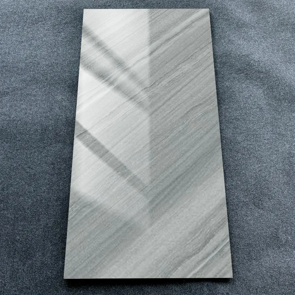 Modern Room Design 600x1200 Porcelanato De Pisos Grey Glossy Polished Glazed Fine Craving Porcelain Tiles For Floor