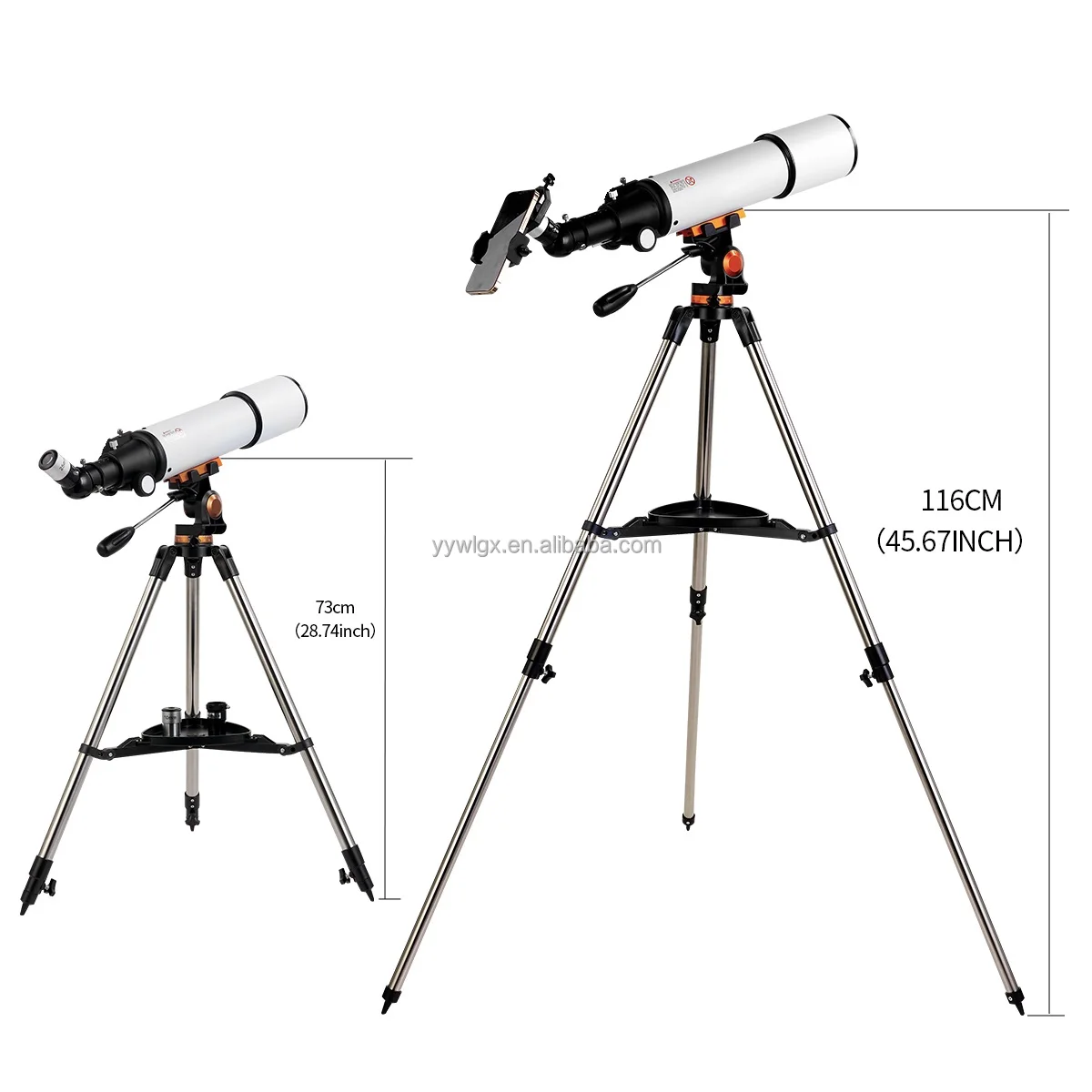 telescope 80500 80mm Aperture 500mm fical length  AZ Mount Refractor Professional Telescope with Tripod for Adults Kids