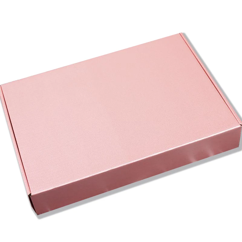 Low -cost Low Moq Custom Logo Pink Corrugated Mailer Cardboard Paper Packaging Mailing Postal Shipping Box
