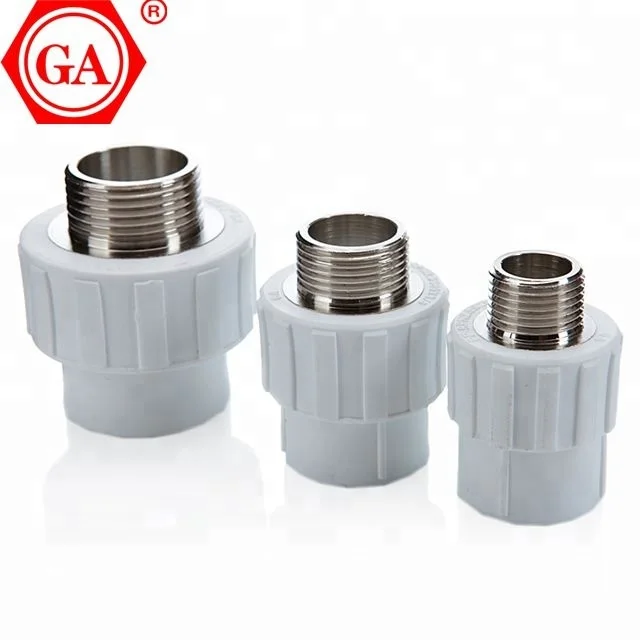 GA бренд PPR фитинги Мужской адаптер 20*1/2 м 20*3/4 25*1/2 25*3/4 32*1/2 32*3/4