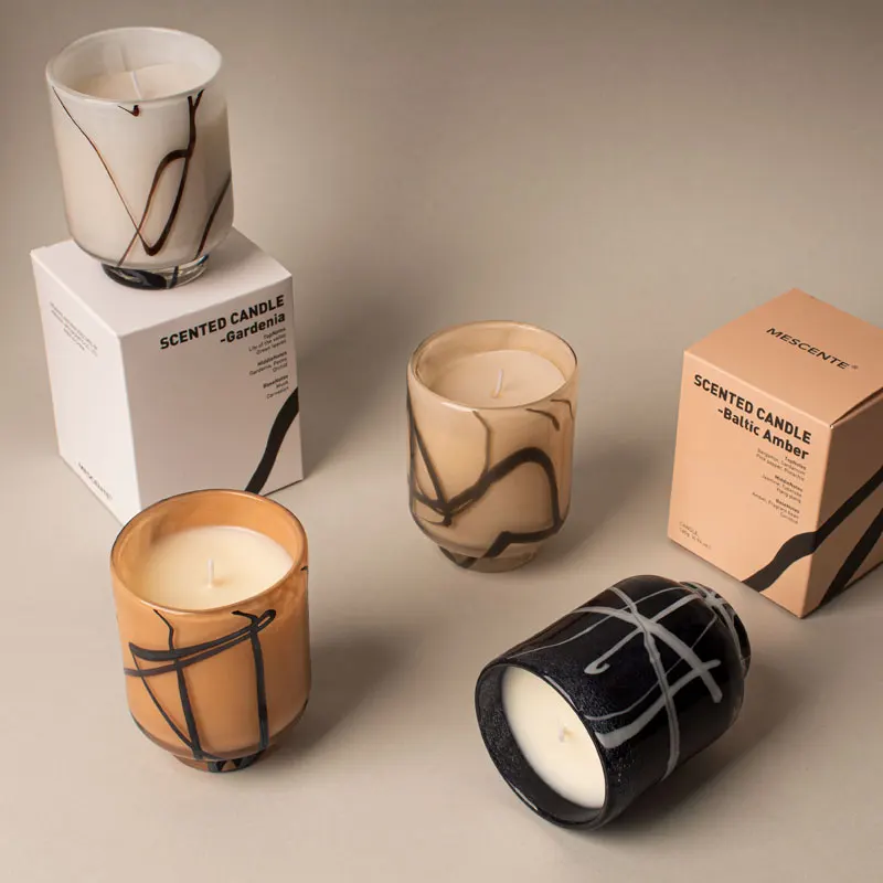 Mescente luxury candle boxes packaging christmas halloween scented candles, candle fragrance oil