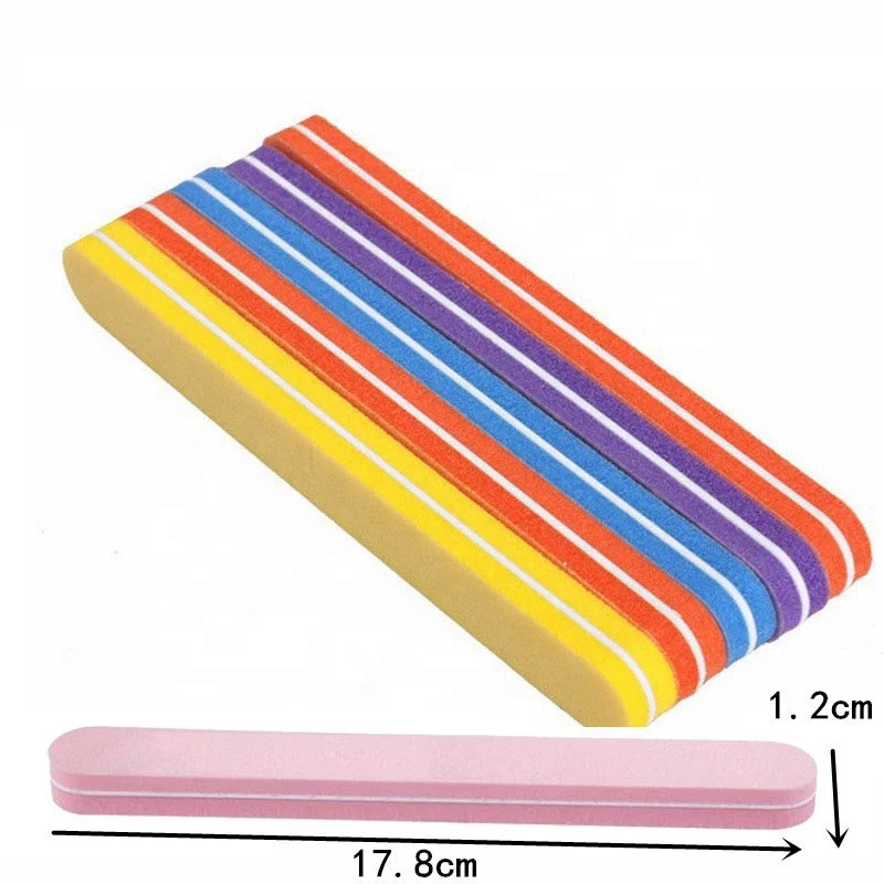 2 Way 100/180 Straight Nail Sponge File Sanding Buffer