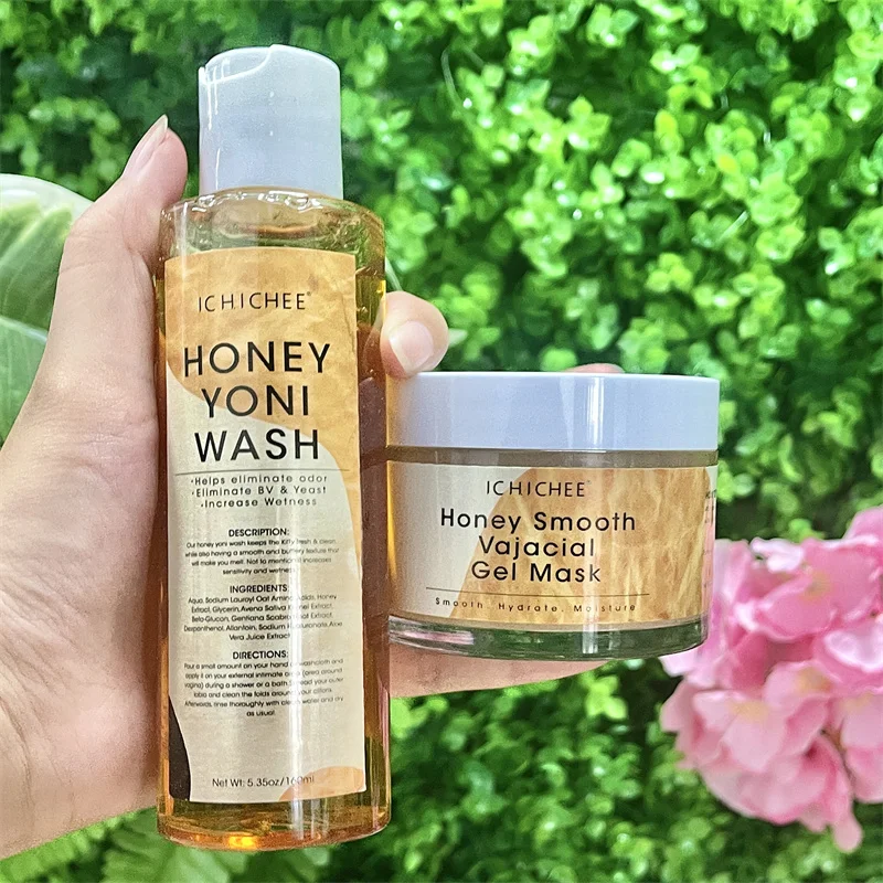 honey yoni wash Organic vaginal ph balance private label feminine hygiene intimate vagina probiotics foam wash gel wholesale kit