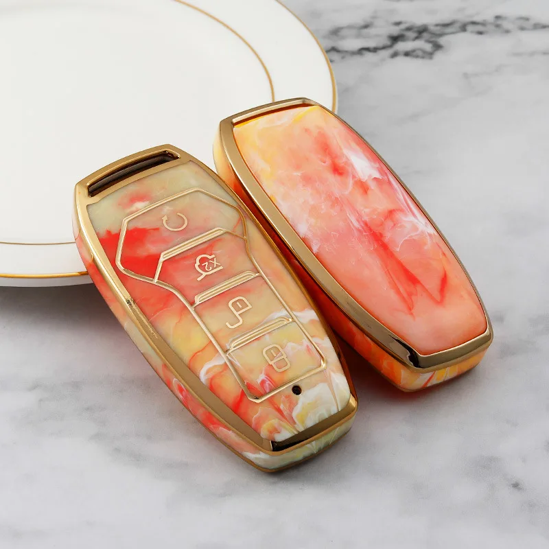 2022 new fashion Soft TPU Car Key cover Fit For BYD SONG Pro Tang dmi Qin Pro Smart Remote keychain for BYD accessories