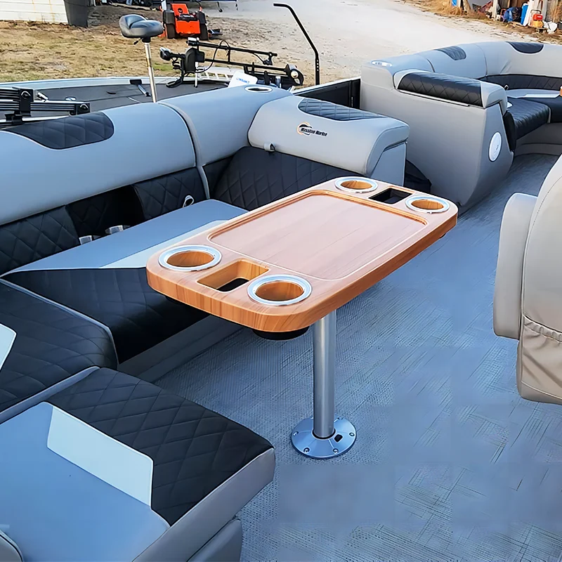 Manufacturer Direct Luxury Customizable Pontoon Boat Marine Water Activities Yacht Fiberglass Floating Boats
