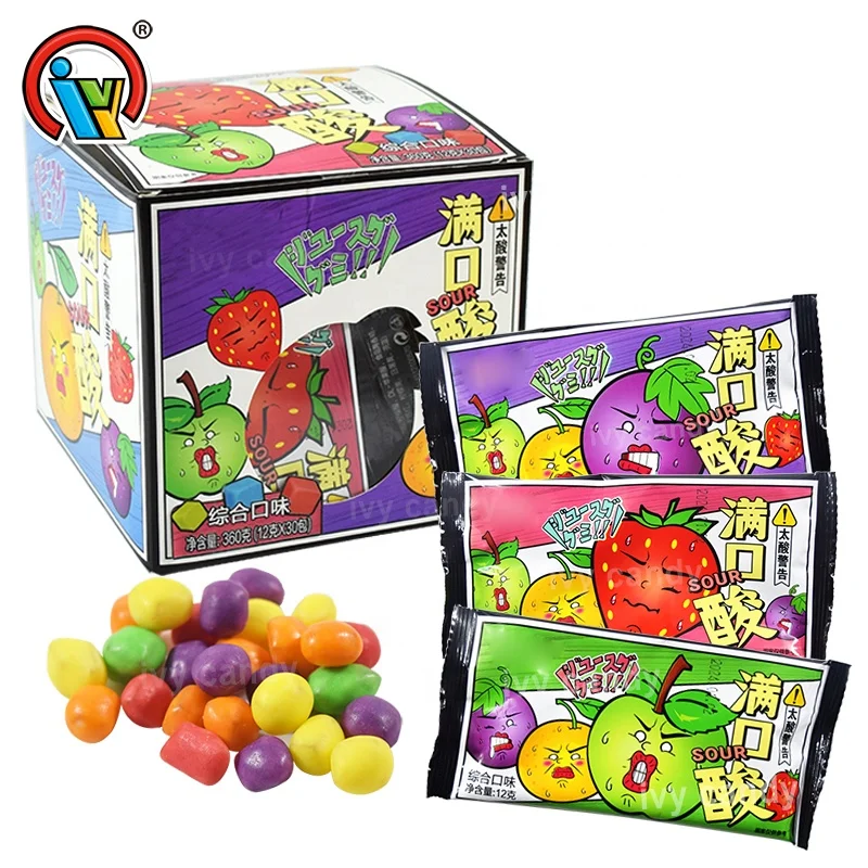 OEM halal chewy fruit candy sour sweet candy supplier