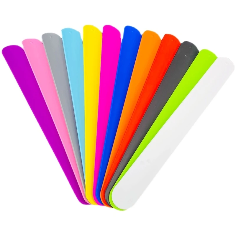 Детская игрушка «сделай сам» прямая Линейка повязка на запястье круг рекламные пользовательские застежки праздничные браслеты