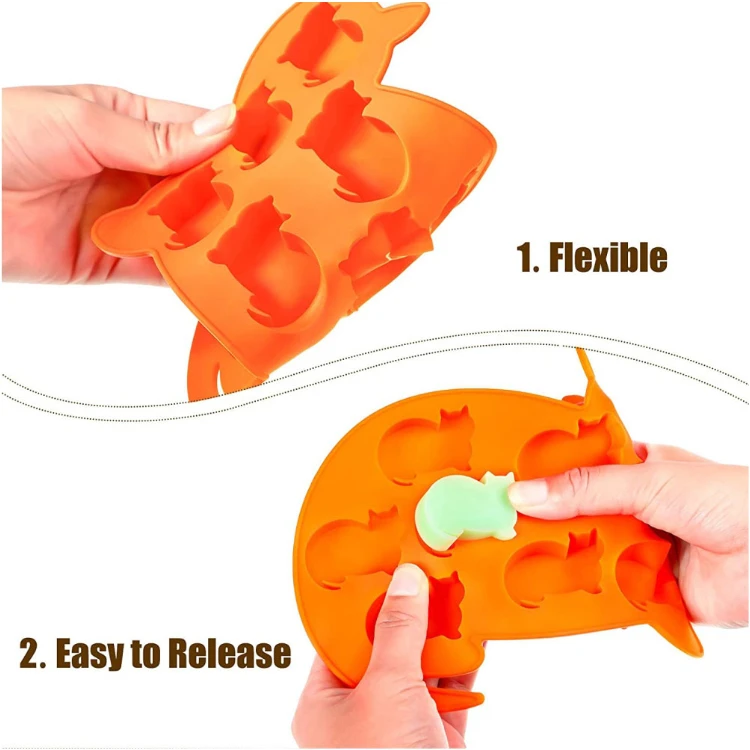 Форма для леденцов в форме кошки силиконовая форма шоколада с высококачественными формочками льда оптовая продажа