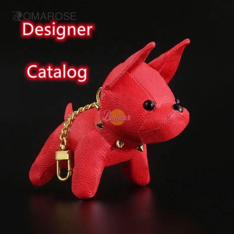Esty Best Seller Wristlet Keychain French Bulldog Designer Keychain Pendant Luxury Animal Famous Brand Dog Pendant