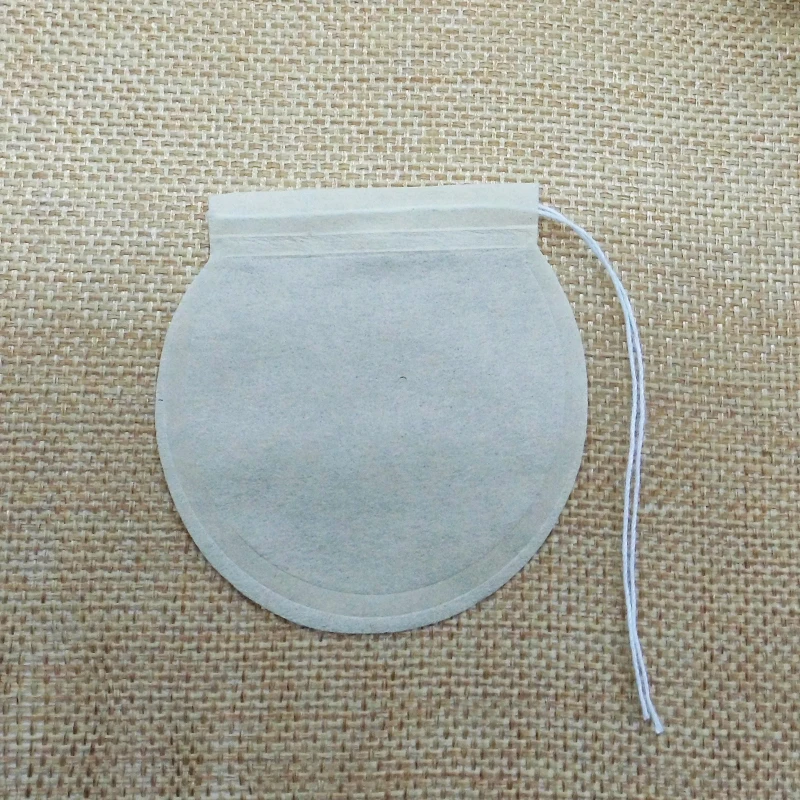Heat Seal 75mm 3-10g Round Paper Tea Bag Filter Empty Paper Tea Bag With String