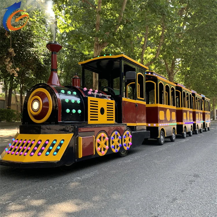 Hot Selling Amusement Electric Train Park Kids Trackless Small Trackless Car Kids Train Amusement Park Trackless Train