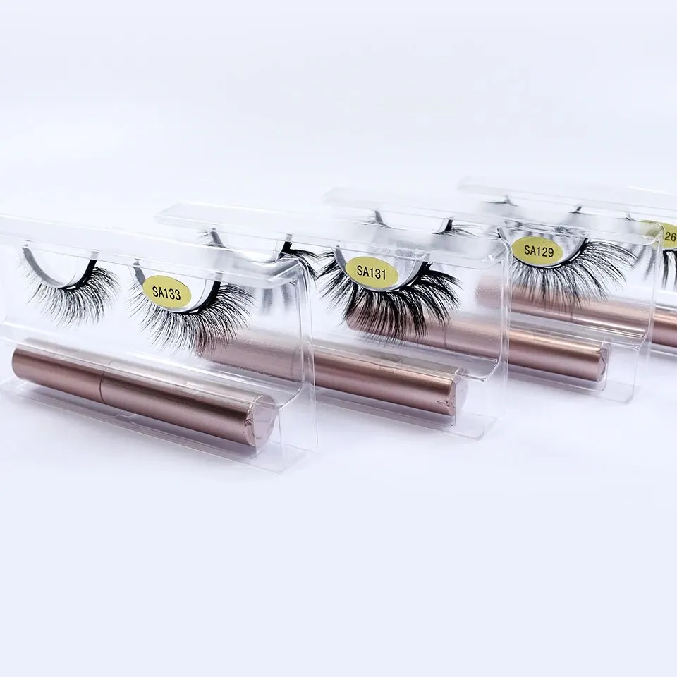 Factory Supply Wholesale Magnetic Eyelashes with Magnetic Lashes Glue of Natural Soft Faux Mink Lashes Makeup Lashes
