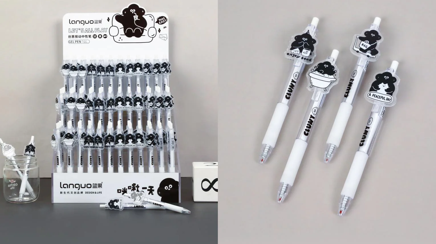 Creative Gel Pens Bulk Languo Mijiu Collection Black Gel Pen Set