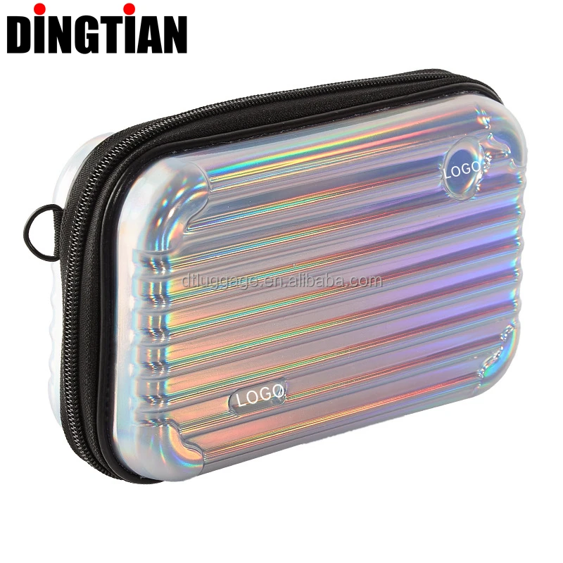 Mini Suitcase-Shaped Crossbody Mobile Phone and Wallet Bag ABS PC Material with Spinner Caster for Ladies and Women