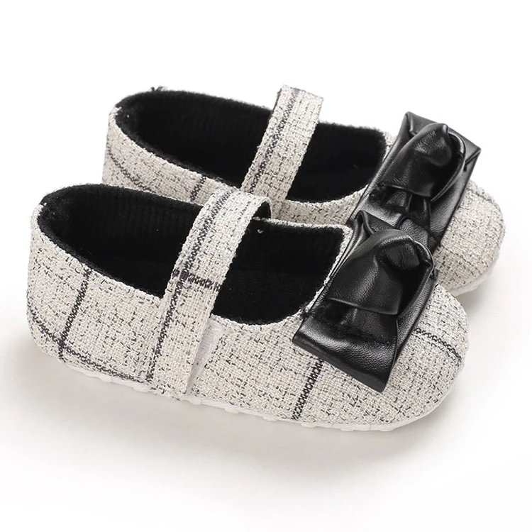 Hot sale factory direct price baby light shoes kids cute Bow infant shoes