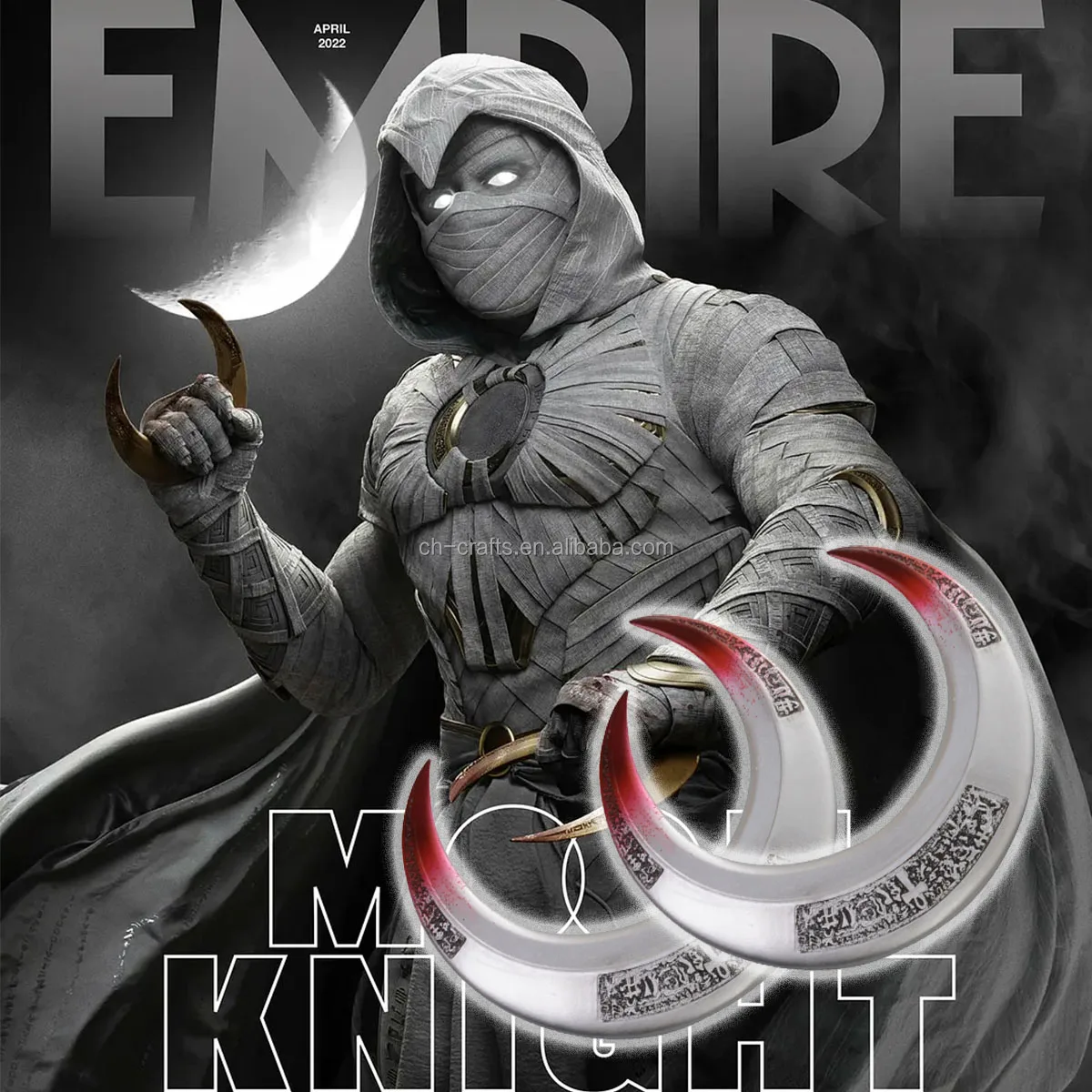 Marvel Comics Moon Knight Crescent Dart Cosplay Boomerang Weapon Machete Knife Christmas Diwali Chinese New Year
