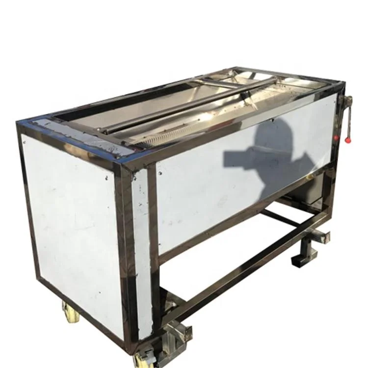 Automatic potato ginger brush washing peeling cleaning machine