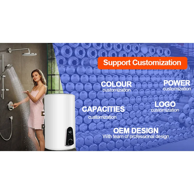 Hot Selling 2024  New Design Electric Water Heater Shower cylinder Good Quality storage electric water heater tank