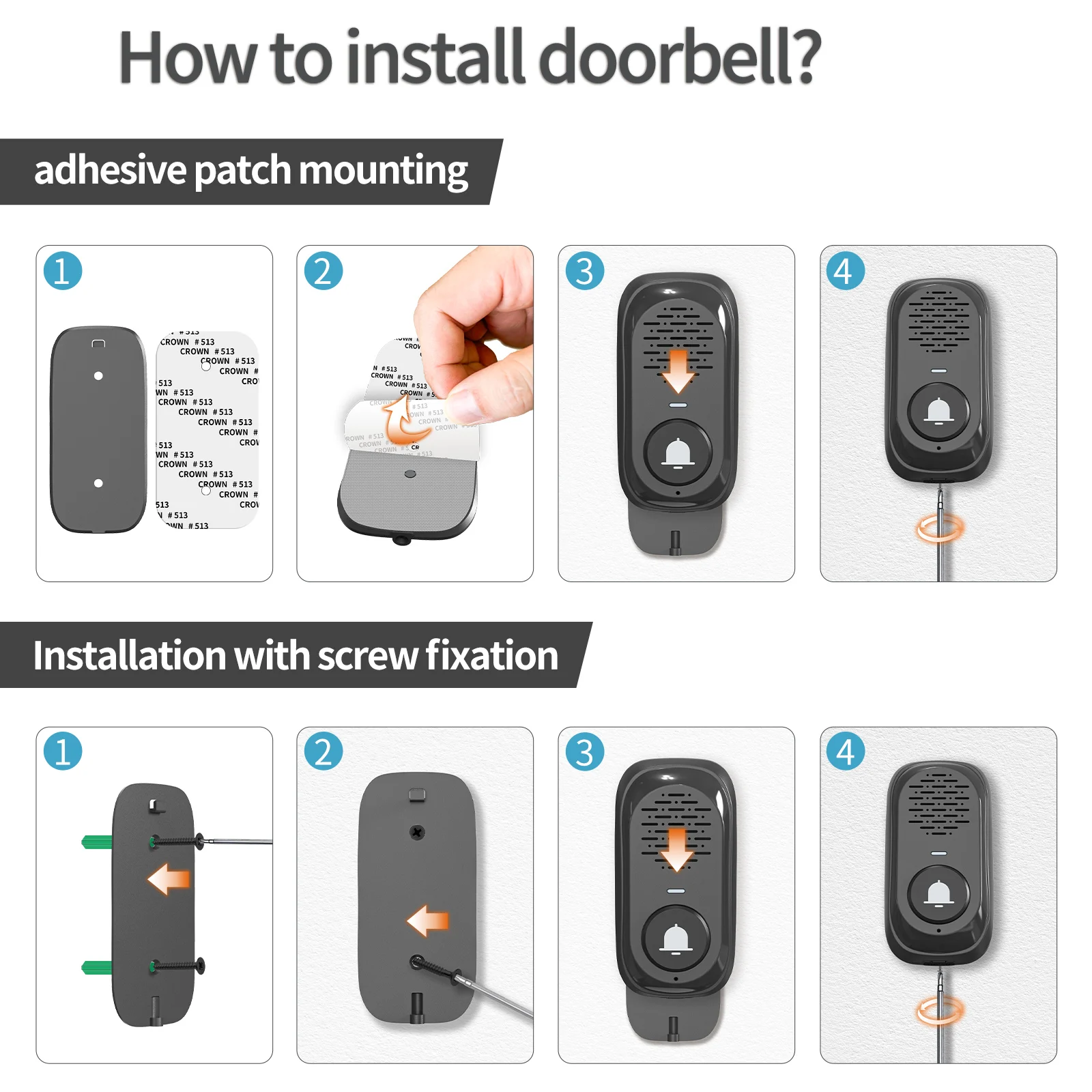 Doorbells, Full Duplex Intercom Wireless Doorbell wireless voice intercom doorbell phone ultra-long distance