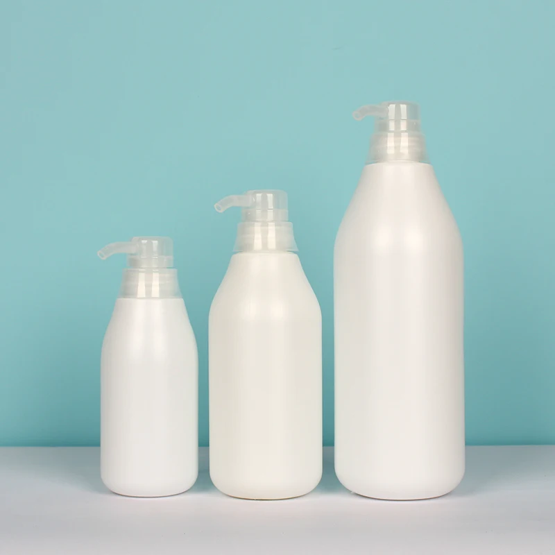 eco friendly 300ml 500ml 1000ml 1 liter HDPE plastic shampoo bottle containers