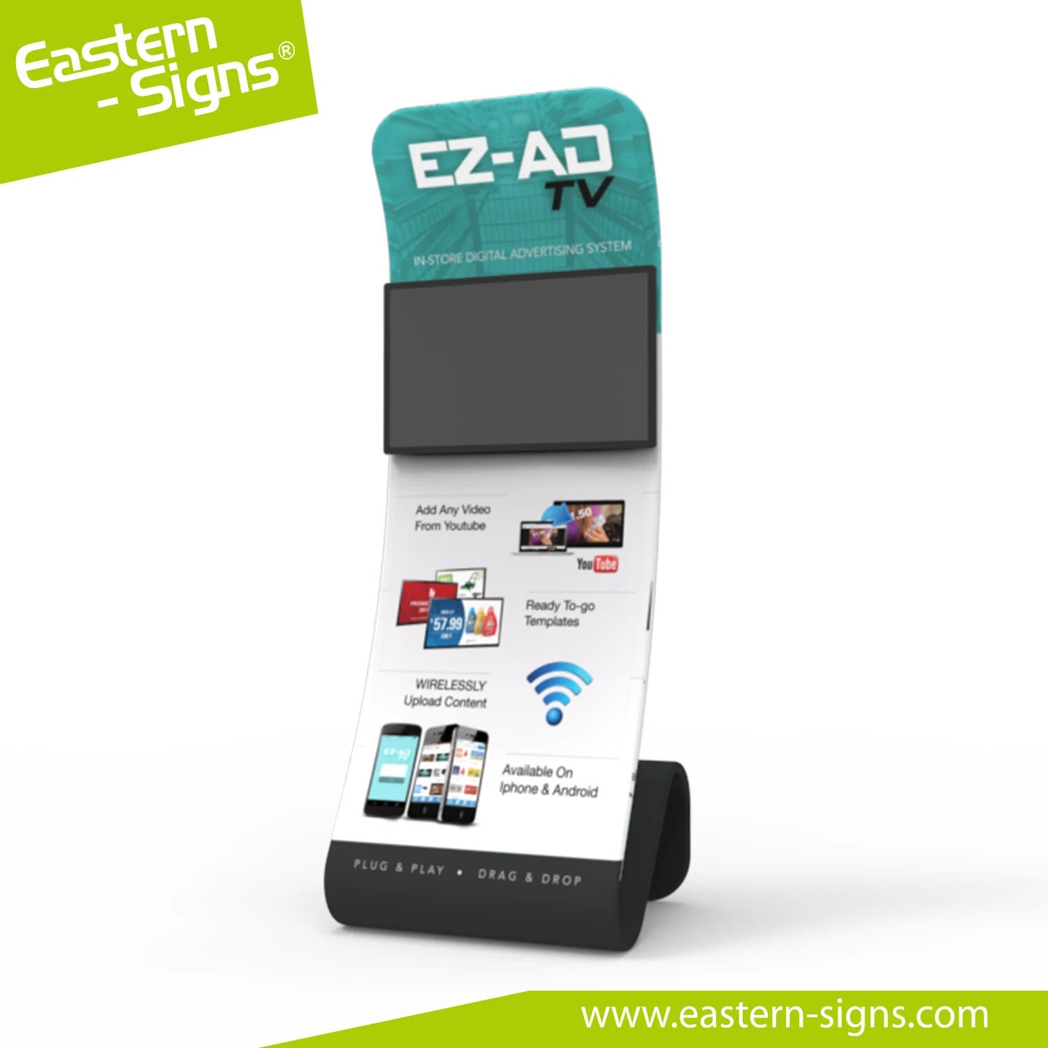 Hot sale portable trade show easy set up TV display stand