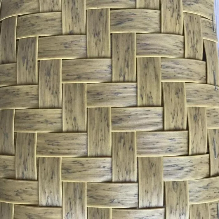 Fireproof plastic bamboo woven mat