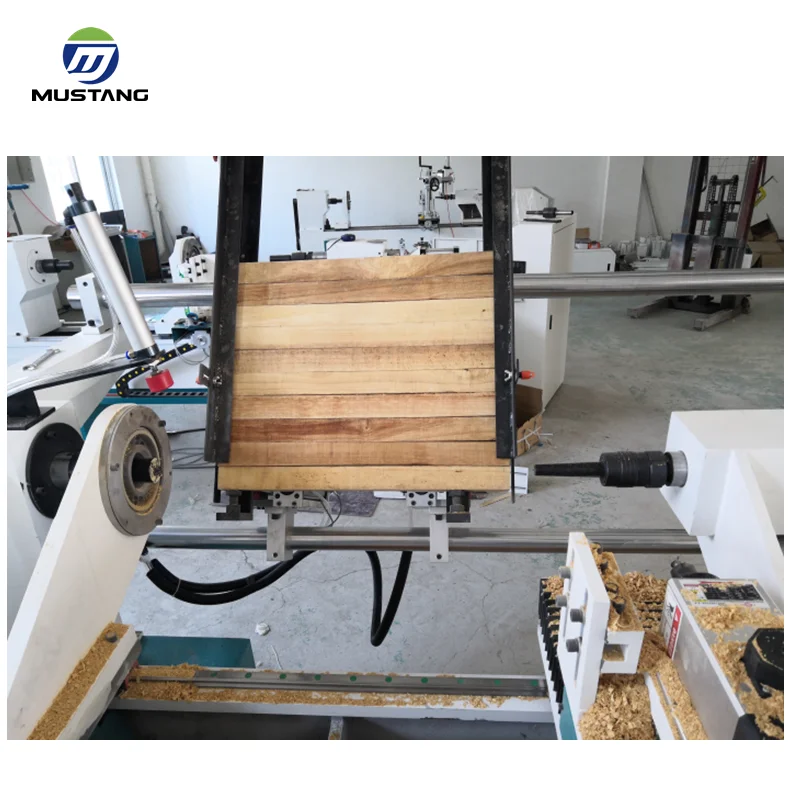 MT-1530AF Factory Direct Sales Auto-feeding CNC wood lathe One Spindle and Two Blades Automatic Wood Workpiece Making Machines