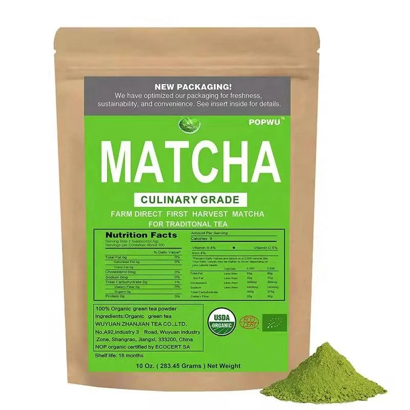 High Quality 100% Pure  Matcha Powderd ropshipping Organic Matcha Green Tea Certified Organic