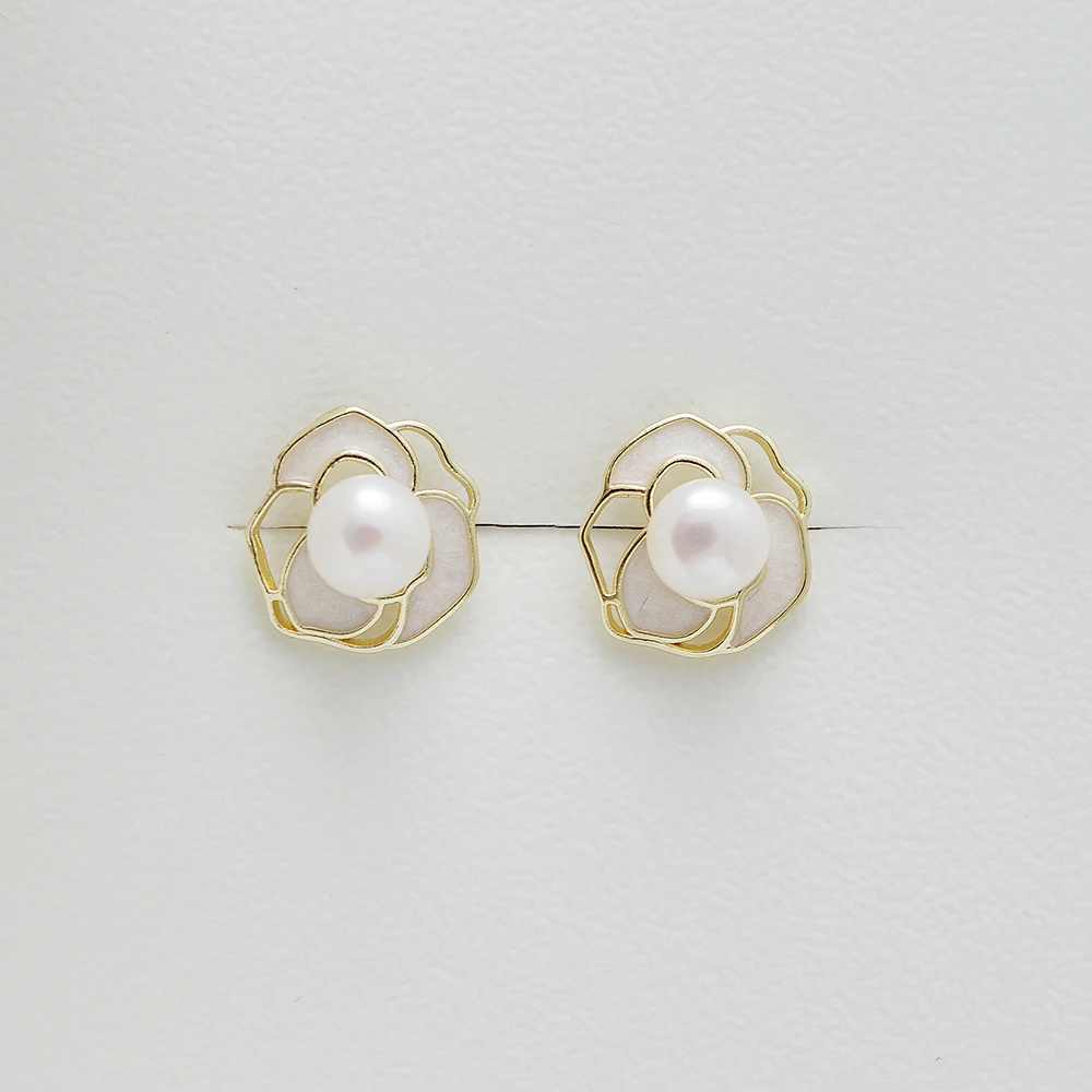 Wholesale Earrings In Bulk Jewelry Freshwater Pearl Earrings Set For Woman Ladies Fancy Fashion Stud Earrings