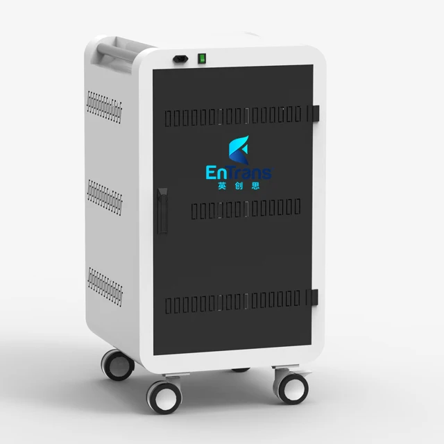 Tablet Phone Laptop Charging Cart Cabinet With Movable Wheels Charging Station for Multiple Devices