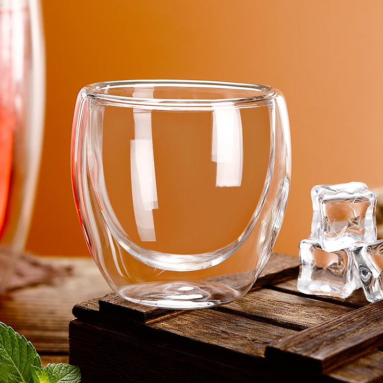 
Double-layer glass household double-layer transparent water cup 