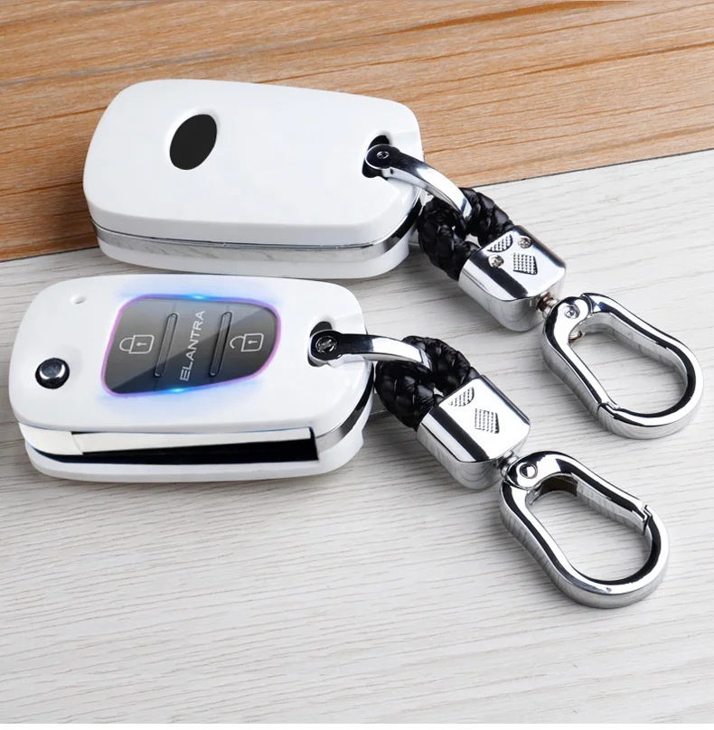 Автомобильные аксессуары Стайлинг карборн волоконный ключ чехол складной для Hyundai Ix35 IX25 I10 I20 I30 HB20 Sonata Verna Elantra