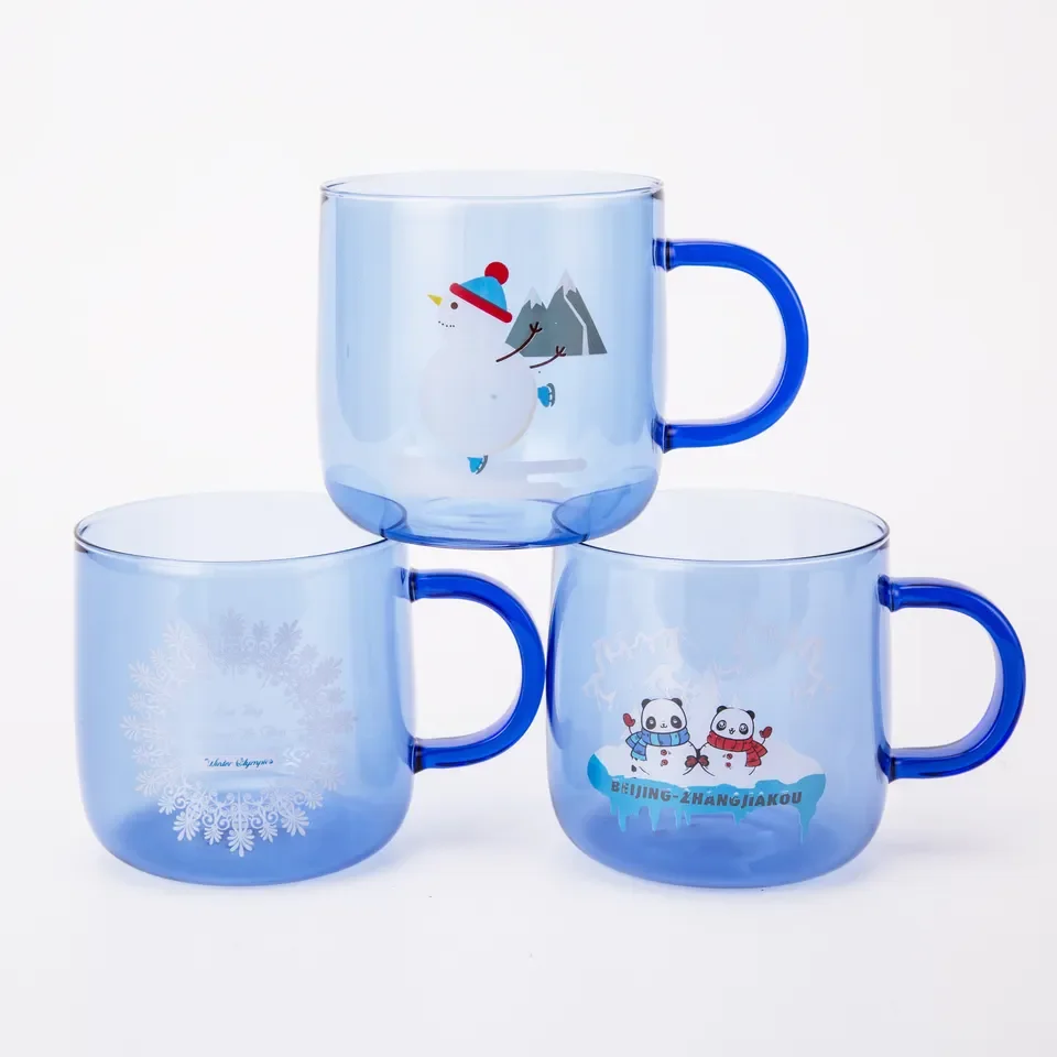 Wholesale Drinkware custom logo eco friendly espresso borosilicate glass mug drinking glass coffee cup tea cup