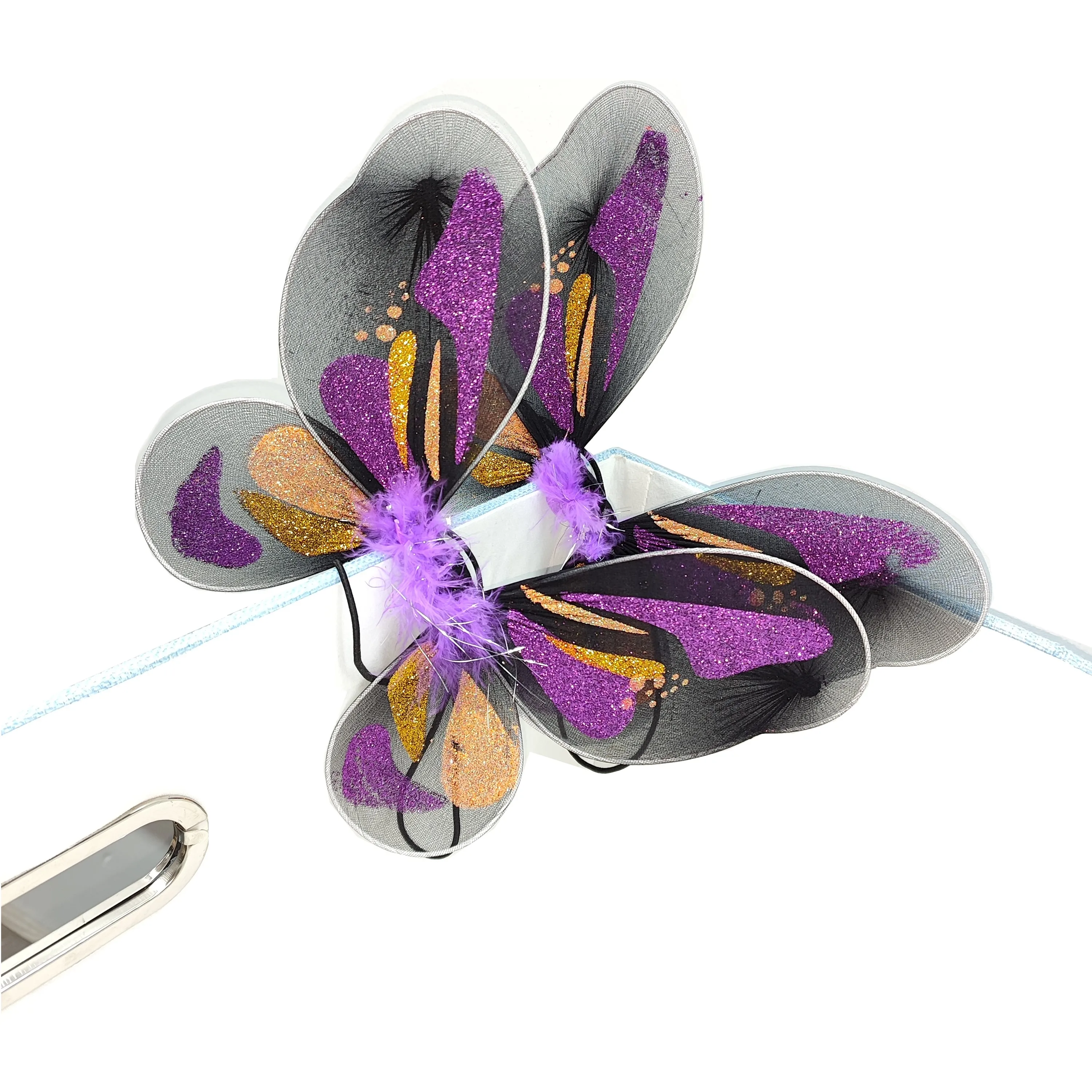 BOKHOUSE PET HALLOWEEN COSPLAY Iron on Butterfly Theme Party Costume Fairy Wings for Kids Cat Dog