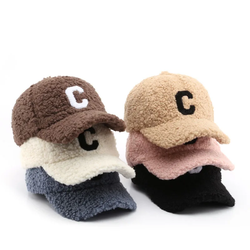 New Style Fashion Ladies Winter hats Polyester Sherpa 6-Panel High Quality Custom Embroidery Logo Baseball Cap Hats For Women