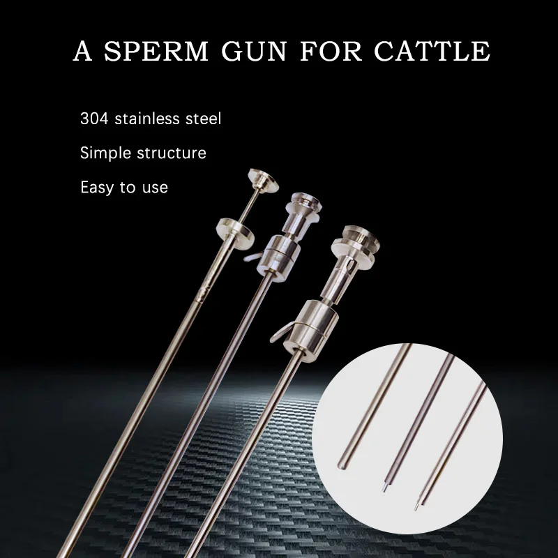2024 Hot cattle stainless steel artificial insemination gun frozen sperm artificial insemination
