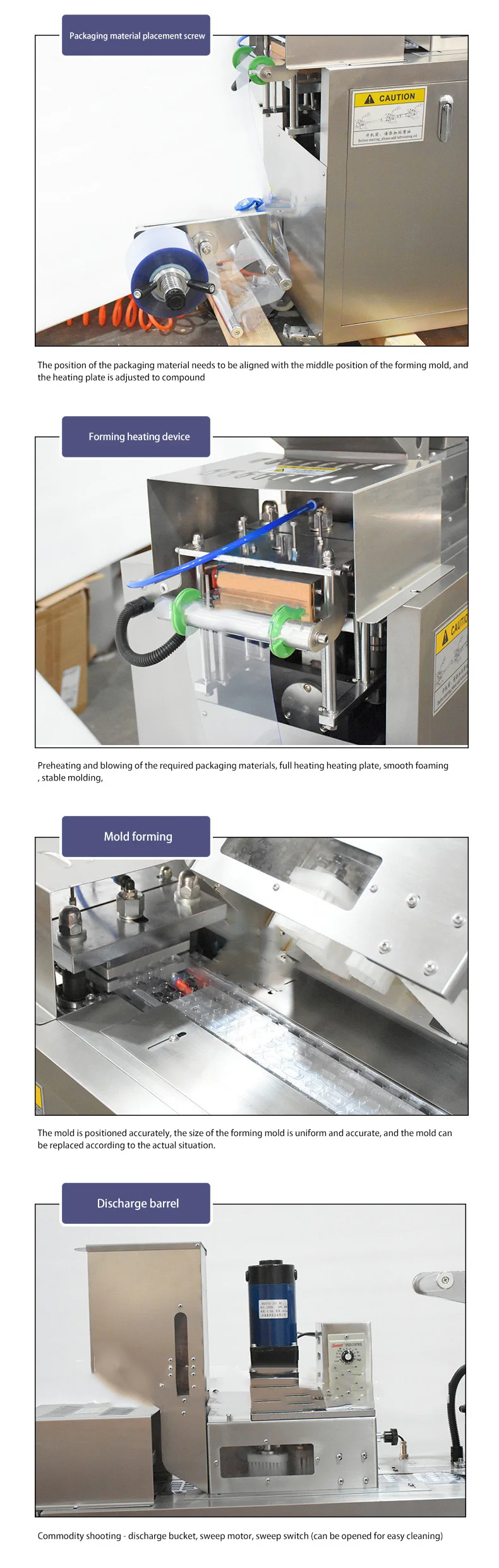 Professional Food Blister Machine Strip Blister Packing Machine Cake Sheet Blister Packaging Machine