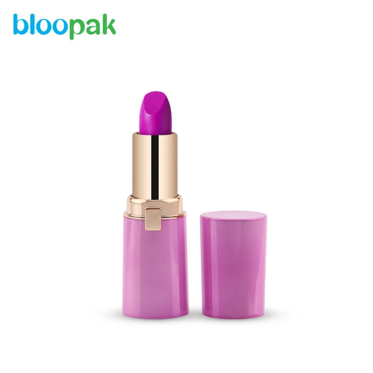 Wholesale new desgin beauty custom lipstick packaging,unique aluminum empty lip balm tubes,glittery luxury pink lipstick tube