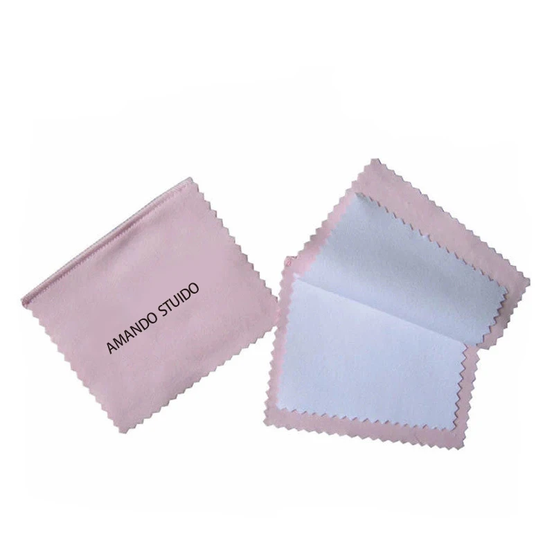 18053103 professional jewelry cleaning packing sets suede jewelry pouch cleaning cloth anti-tarnish for silver