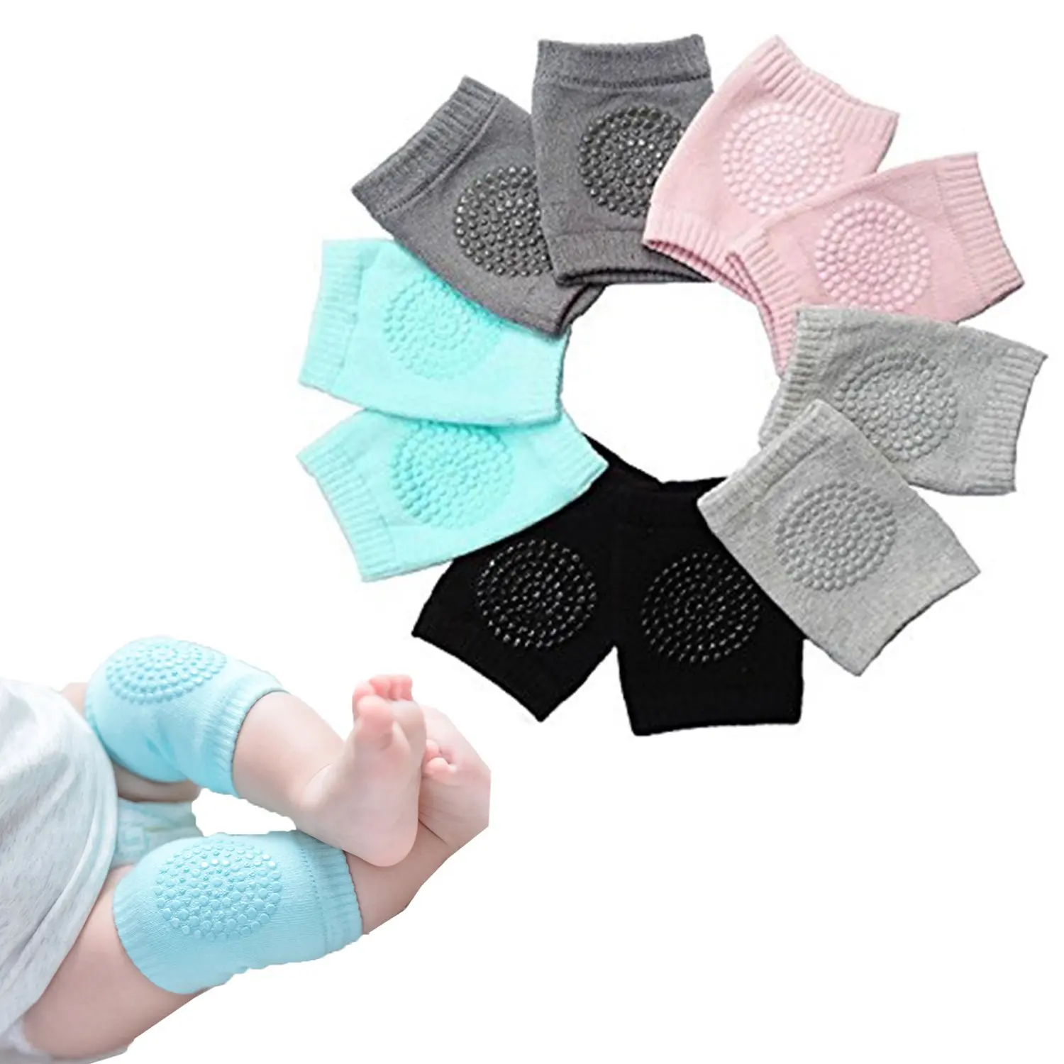 Factory Cheap toddler leg safety walking anti slip baby knee pad baby knee protector
