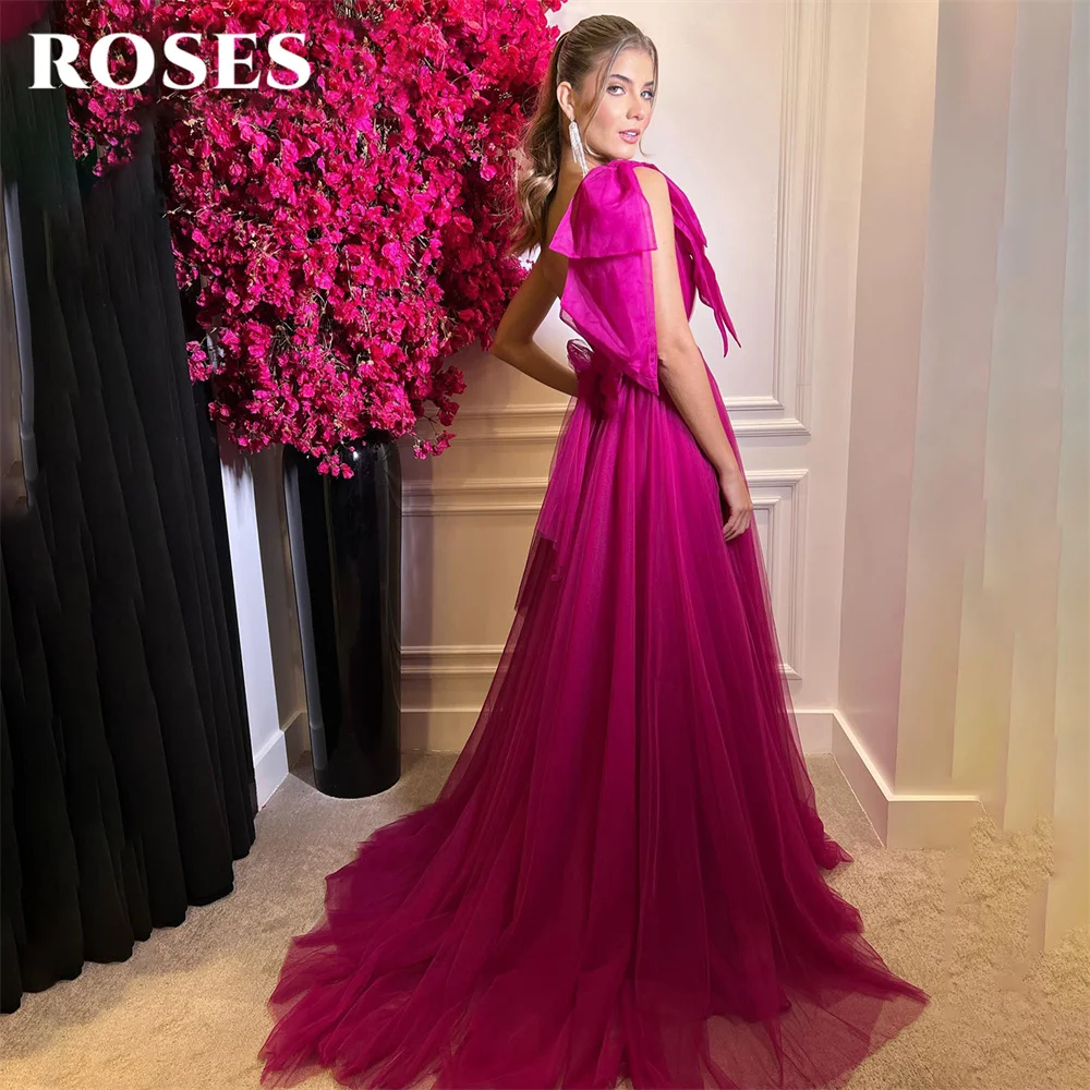 FK45 Sexy Yellow Tulle One Shoulder Evening Party Dress Sleeveless Open Back Bridesmaid Dresses for Women Vestidos Customized