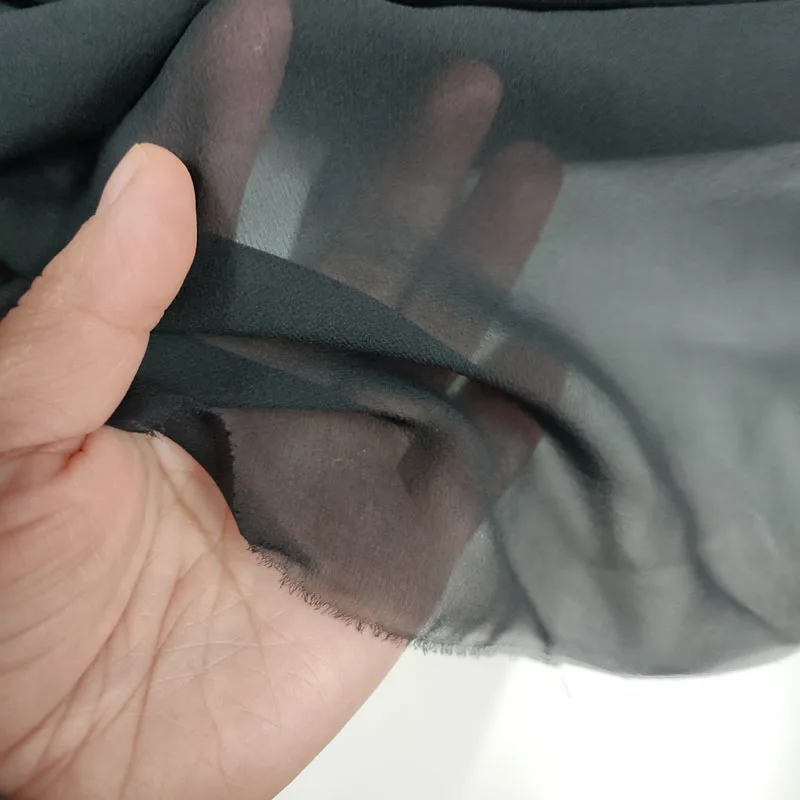 China pure silk crepe chiffon fabric silk georgette gauze fabric