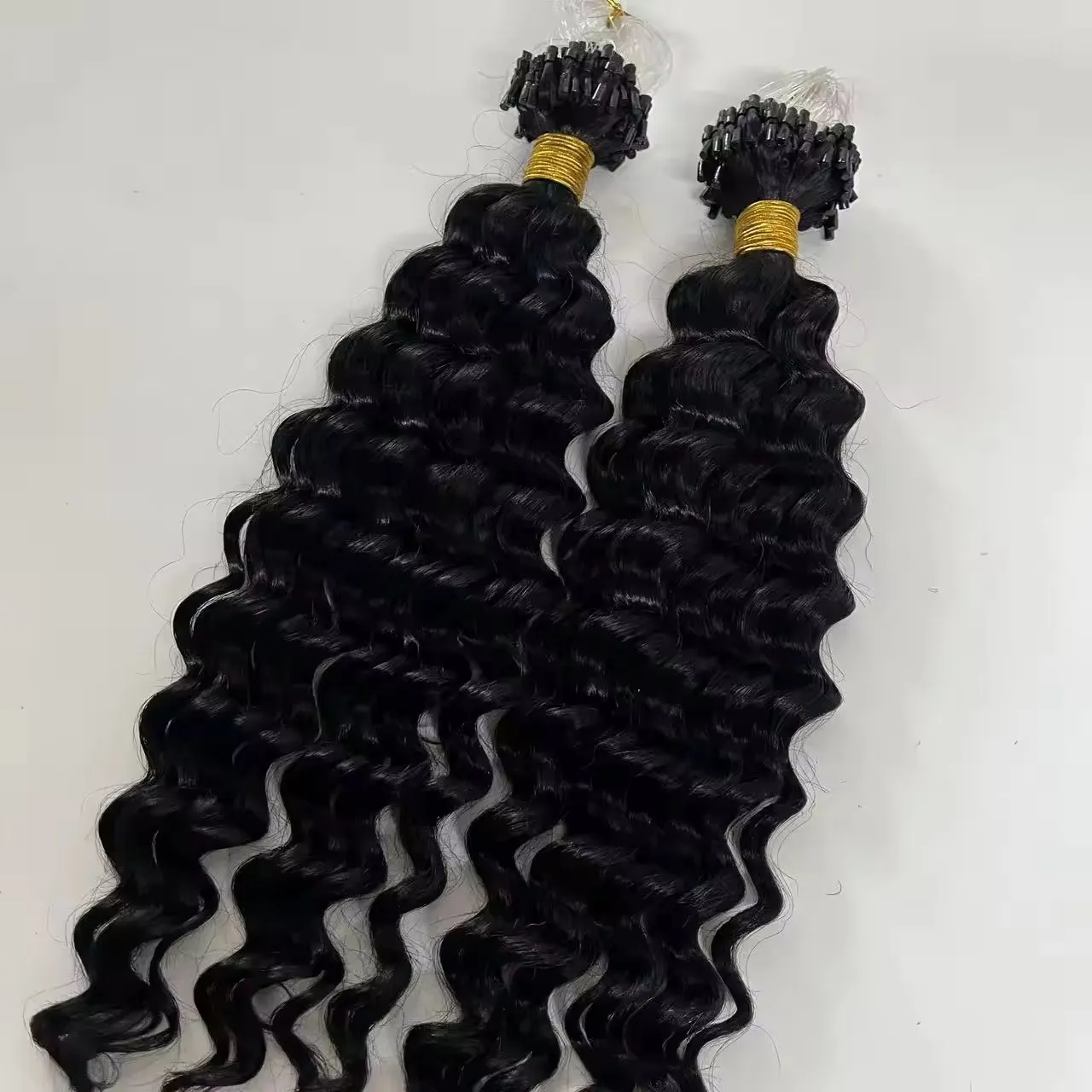 100g Human Hair The Newest Micro Links Extensions High Quality Raw Unprocessed Cambodian Deep Wave Micro Ring For Hair Extension
